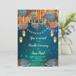 Mehndi inbjudan & Mendhi fest inbjuder Henna inbju