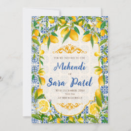 Mehndi-inbjudningar & italiensk temadekoration inbjudningar