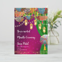 Mehndi-inbjudningar & Mehndi Night inbjudan Henna-