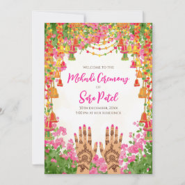 Mehndi-inbjudningar och Mehndi inbjudan Hindu bröl