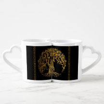 Mehndi Livets träd (Guld) (Henna)