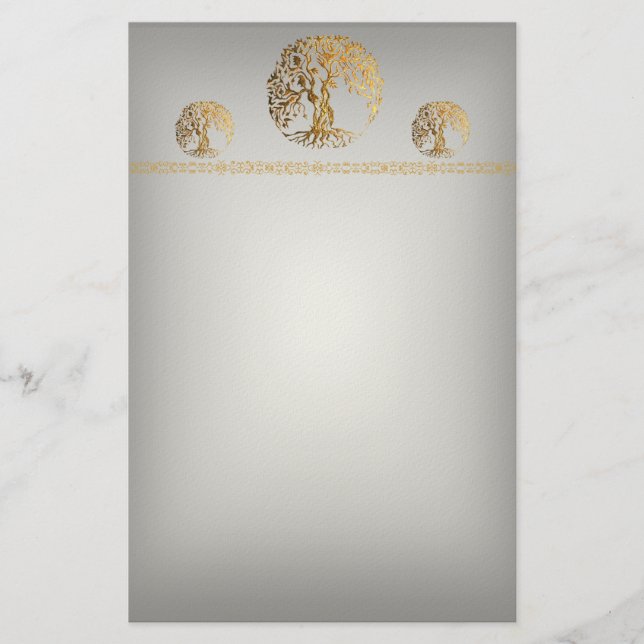 Mehndi Livets träd (Henna) Brevpapper (Framsida)