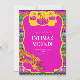 Mehndi-partygästlistor & Henna-fest inbjudningar