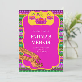 Mehndi-partygästlistor & Henna-fest inbjudningar