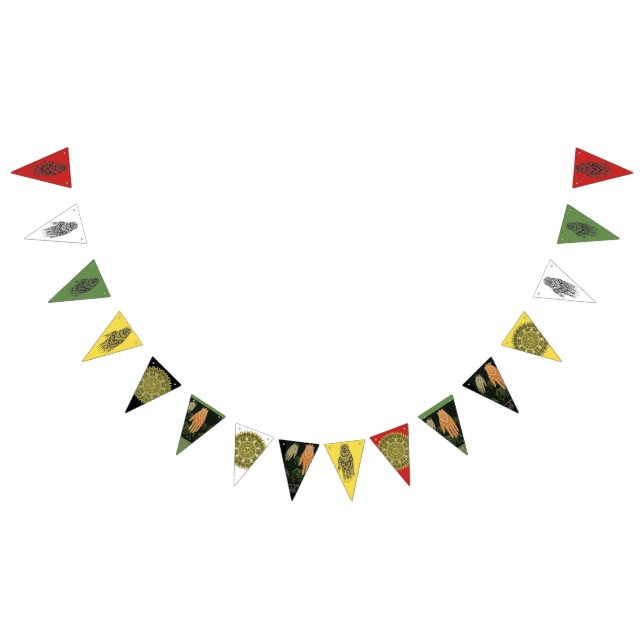 Mehndi räcker designBunting för Glamping Vimplar (Alla)