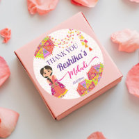 Mehndi söt indisk brud paraply tack tack gåva