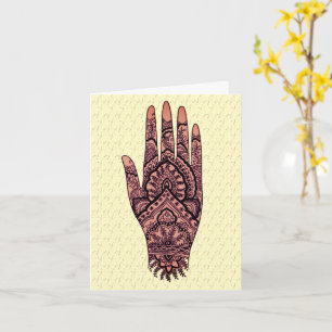 Mehndi Tattoo Art Design Blankt anteckningskort