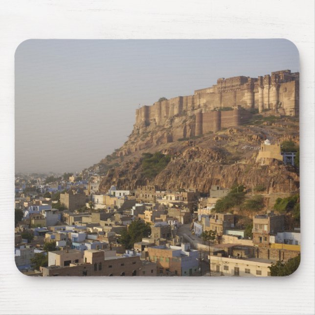 Mehrangarh Fort av Jodhpur. Rajasthan, INDIA. Musmatta (Framsidan)