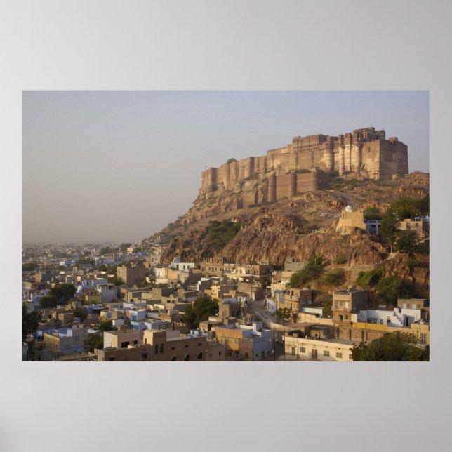 Mehrangarh Fort i Jodhpur. Rajasthan, INDIEN. Poster (Framsidan)