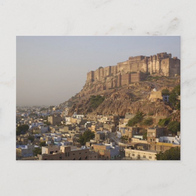 Mehrangarh Fort i Jodhpur. Rajasthan, INDIEN. Vykort (Framsida)