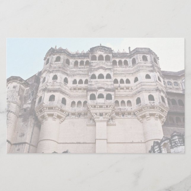Mehrangarh Fort, Jaipur, Rajasthan, Indien Brevpapper (Framsida)