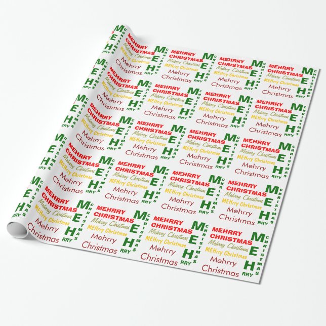 Mehrry jul Internet Meme Meh Wrapping Papper Presentpapper (Utrullad)