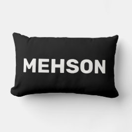 ’MEHSON’ | Jungfruöarna Slang, Black Lumbarkudde
