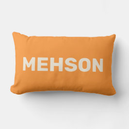 ’MEHSON’ | Jungfruöarna Slang Text, Orange Lumbarkudde