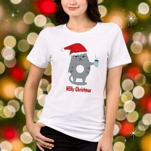 MEHy Julfusk Santa Cat-jul T Shirt