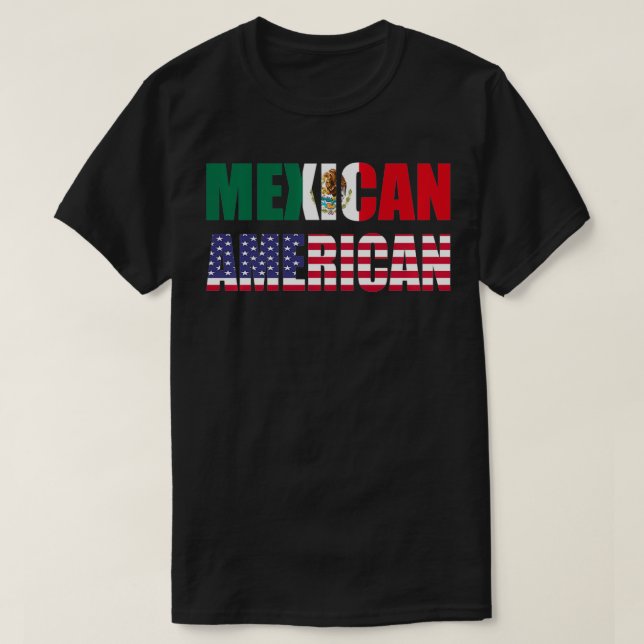 Meican American Flag  T Shirt (Design framsida)