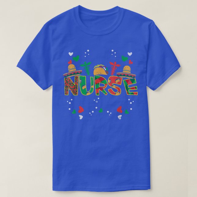 Meican Nurse Cinco De Mayo Nurse Women SCrub Top R T Shirt (Design framsida)