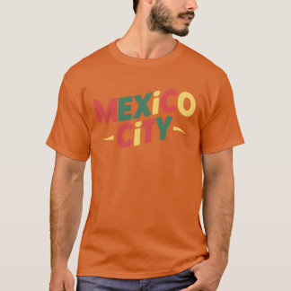 Meico City Souvenir Färgglada Bokstäver vän T Shirt