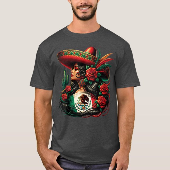 Meico Flag Meican Hispanic Siesta Pride Viva Meico T Shirt (Framsida)