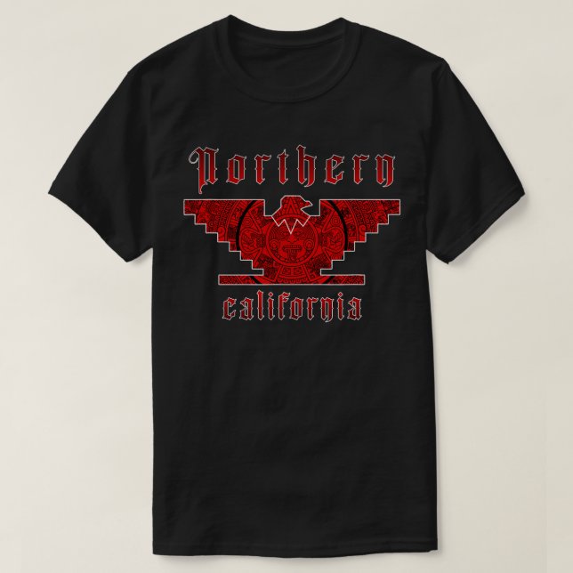 Meico Manar Huelga Bird Flagga Norther California  T Shirt (Design framsida)