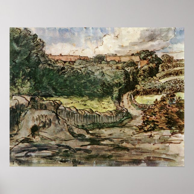Meierhof-kusin av Jean-Francois Millet Poster (Framsidan)