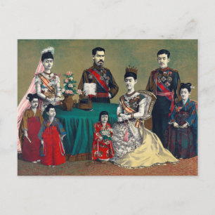 Meiji Emperor of Japan och Imperial Family Vykort