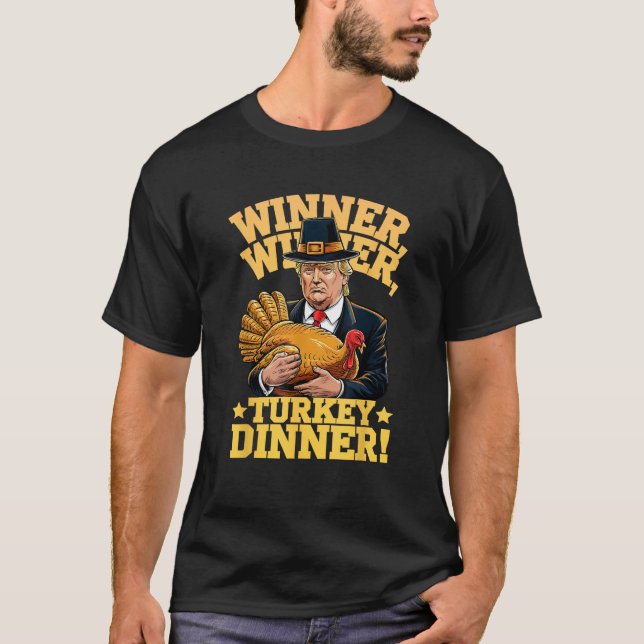MEILAN Unisex Vuxna Humor Funny Trump Winner Winn T Shirt (Framsida)