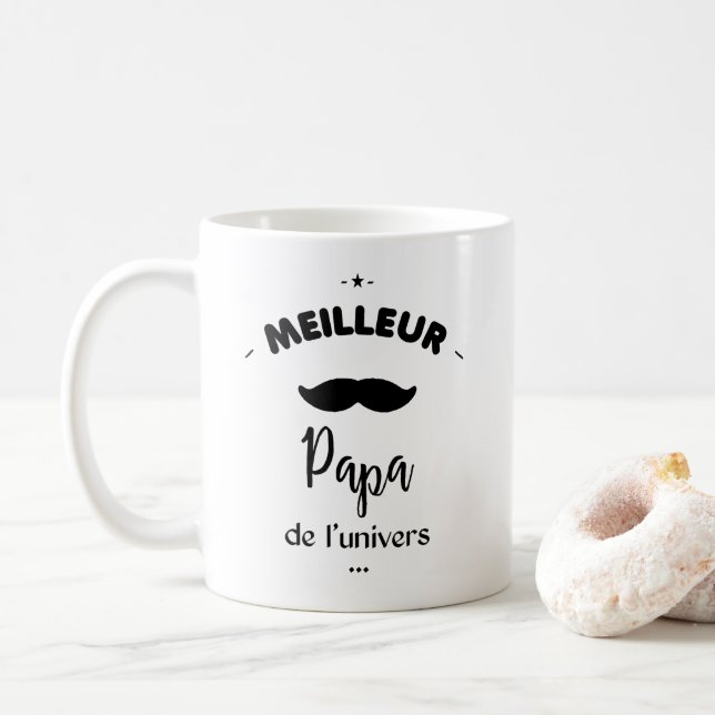 Meilleur papa du monde kaffemugg (Med munk)