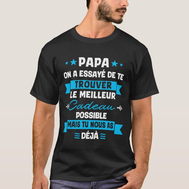 Meilleur Pappa Cadeau anniversaire T Shirt (Framsida)