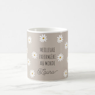 Meilleure infirmière au monde marguerites prénom kaffemugg
