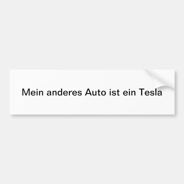 Mein anderes Auto ist ein Tesla Autoaufkleber Bildekal (Framsidan)