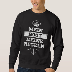 Mein Boot Meine Regler kapten Ord Manar Funny Lång Ärmad Tröja