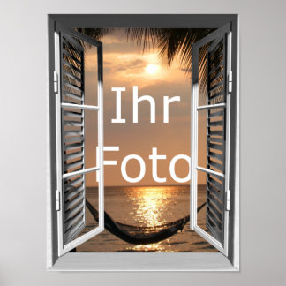 Mein Fensterb Hochformat Poster