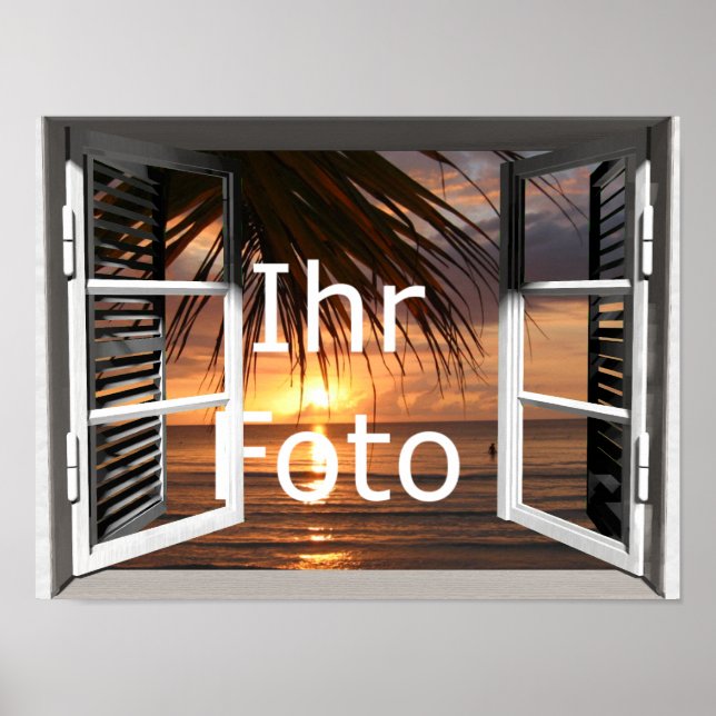 Mein Fensterb Querformat Poster (Framsidan)