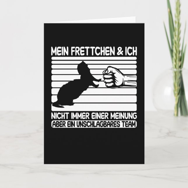 Mein Frettchen & ich sind unschlagbares Team Kort (Framsida)
