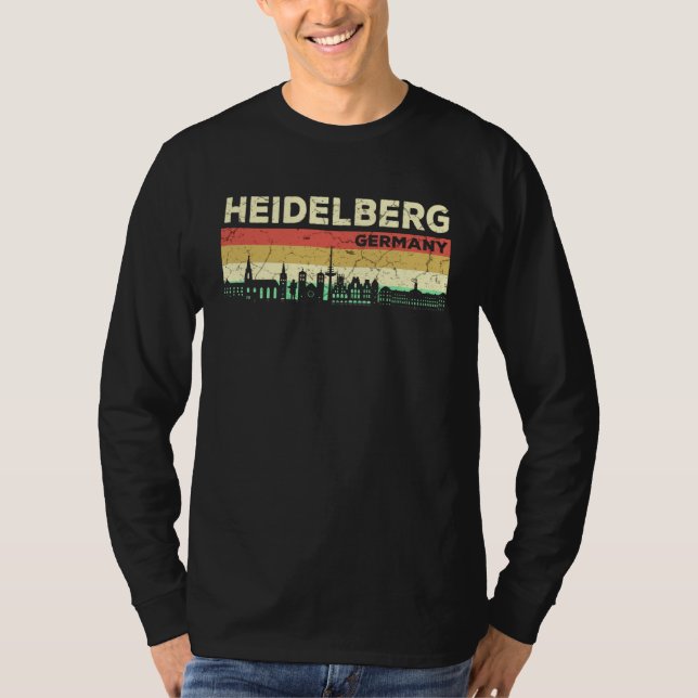 Mein Heidelberg Skyline Germany Home City Souvenir T Shirt (Framsida)