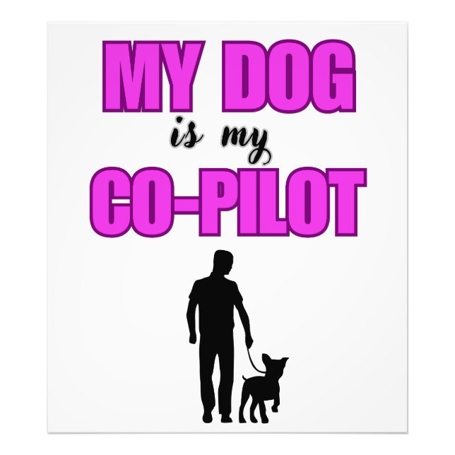 Mein Hund ist mein Partner Kreatives Pink Fototryck (Framsidan)