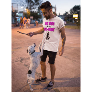 Mein Hund ist mein Partner Pink Modernes Design T Shirt