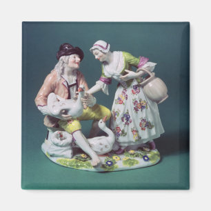 Meissen figur av en hönasäljare, c.1750 magnet