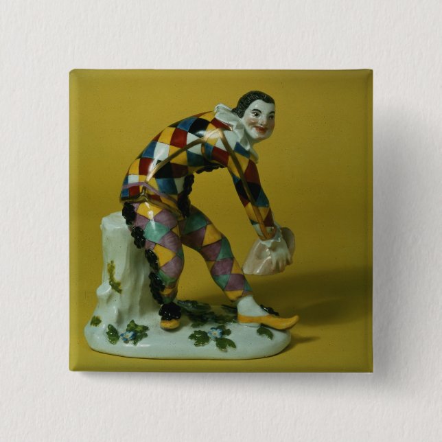 Meissen figur av harlequinen, c.1750 knapp (Framsida)
