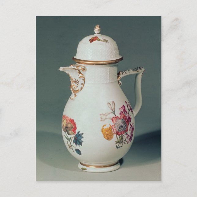 Meissen-kaffekanna, 1740-50 vykort (Framsida)