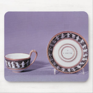 Meissen kopp och saucer, sent 18th århundrade musmatta