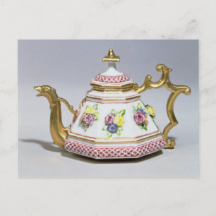 Meissen octagonal tekanna, 1718 vykort