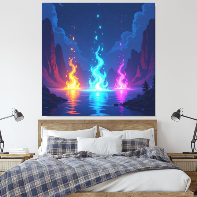  „Meister der 4 Elemente“   Canvastryck (Insitu (sovrum))