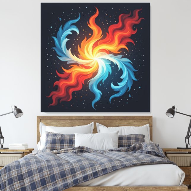  „Meister der 4 Elemente“   Canvastryck (Insitu (sovrum))