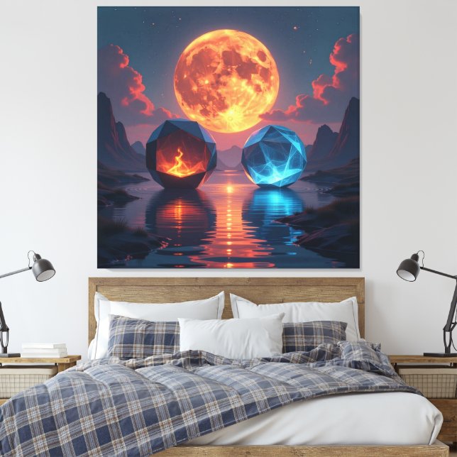  „Meister der 4 Elemente“   Canvastryck (Insitu (sovrum))