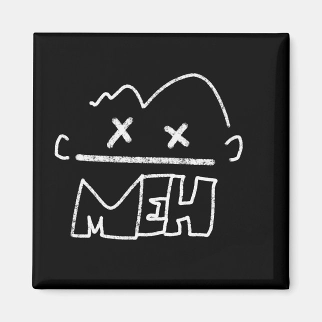 mej roligt ansikte emoji magnet (Framsidan)