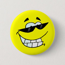 Mejande Ansikte i Sol Glass Knapp