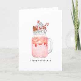 Mejeri jul pepparmint Mason burk Milkshake Helgkort