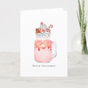 Mejeri jul pepparmint Mason burk Milkshake Helgkort